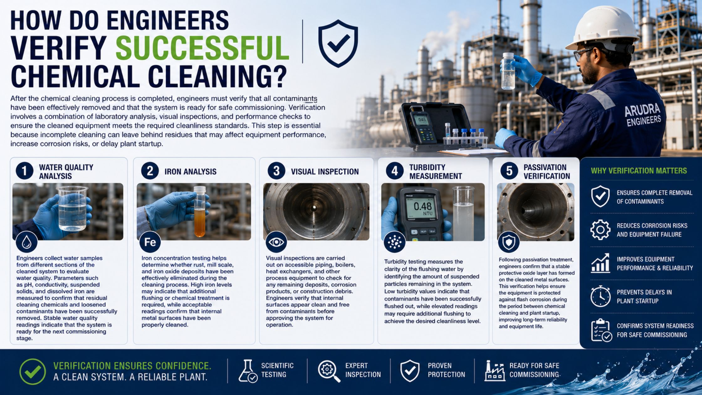 5 steps engineers use to verify successful chemical cleaning